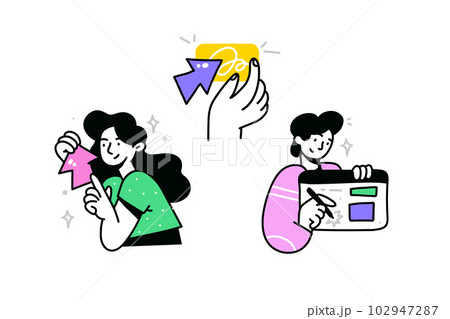 User interface development - abstract business concept 102947287