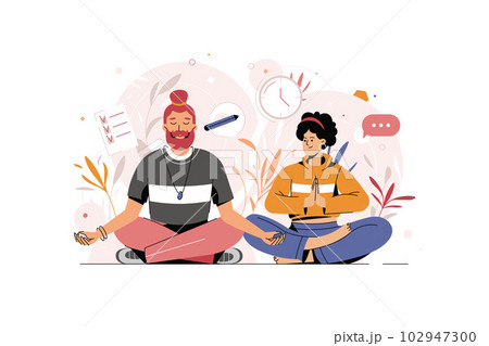Vector illustration, vector, concept of working hours  102947300