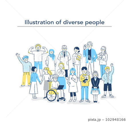 ダイバーシティ・多様性のイメージ 集合 ダイバーシティ・多様性のイメージ 集合 102948166