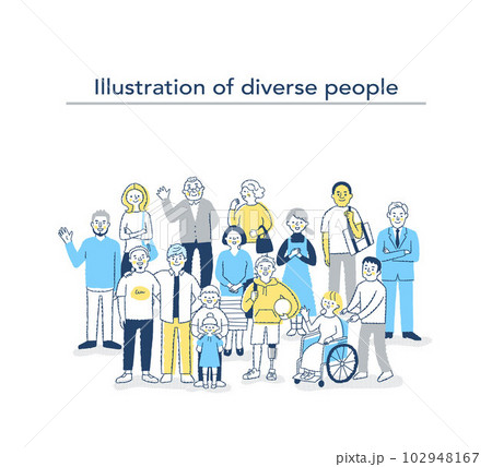 ダイバーシティ・多様性のイメージ 集合 ダイバーシティ・多様性のイメージ 集合 102948167