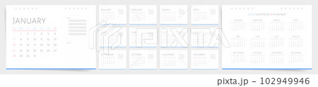 2024 Calendar Design Template. Week starts on Sunday. Desk planner with todo list, tasks, notes and monthly calendar pages for 2024 year. 2024 Calendar Design Template. Week starts on Sunday. Desk planner with todo list, tasks, notes and monthly calendar pages for 2024 year. 102949946