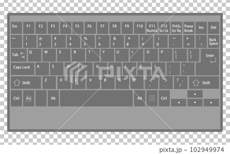 パソコンキーボードのイラスト（USタイプのキーボード）Windows用 102949974