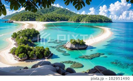 AI生成画像【大自然】海の風景 102951490