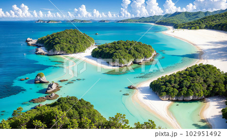 AI生成画像【大自然】海の風景 102951492