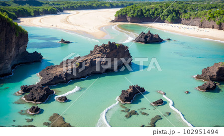 AI生成画像【大自然】海の風景 102951494