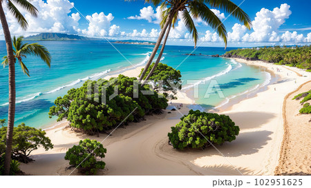 AI生成画像【大自然】海の風景 102951625