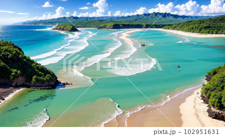 AI生成画像【大自然】海の風景 102951631