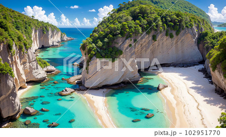 AI生成画像【大自然】海の風景 102951770