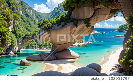 AI生成画像【大自然】海の風景 102951797