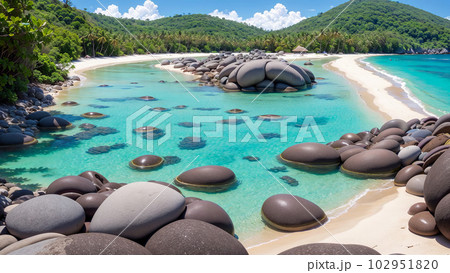 AI生成画像【大自然】海の風景 102951820