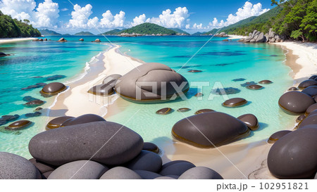 AI生成画像【大自然】海の風景 102951821