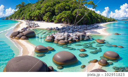 AI生成画像【大自然】海の風景 102951823