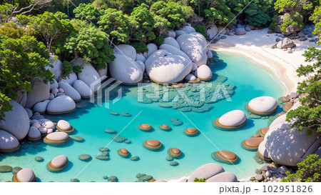 AI生成画像【大自然】海の風景 102951826
