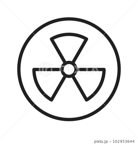 Radiation Sign icon vector image. Radiation Sign icon vector image. 102953644