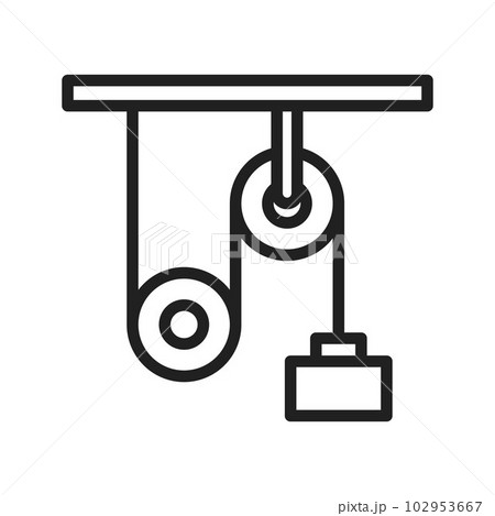 Pulley icon vector image. Pulley icon vector image. 102953667