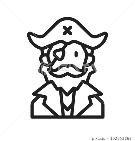 Pirate icon vector image. 102953862