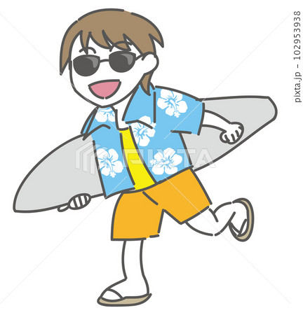 サーフボードを持っている男性 サーフボードを持っている男性 102953938
