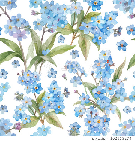 A seamless forget-me-not background. Vector illustration A seamless forget-me-not background. Vector illustration 102955274