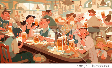 飲み会、drinking party(generative ai) 102955353