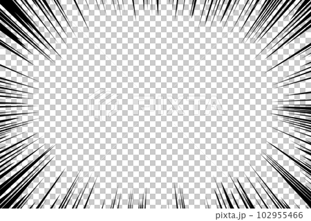 集中線のイラスト（背景透過）のイラスト素材 [102955466] - PIXTA