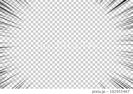 集中線的插圖（透明背景） 102955467