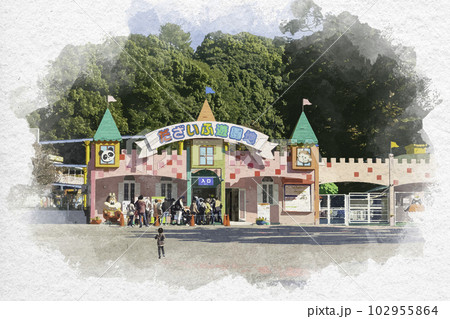水彩画風 大宰府 だざいふ遊園地 福岡県太宰府市 水彩画風 大宰府 だざいふ遊園地 福岡県太宰府市 102955864