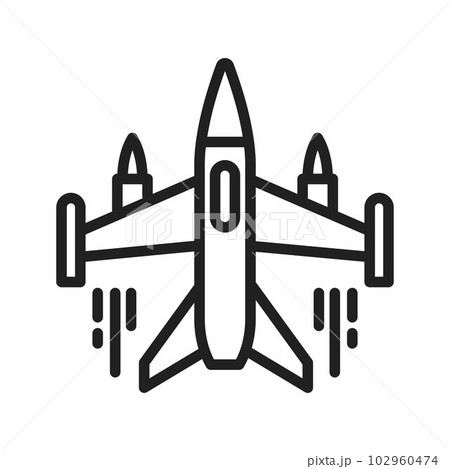 Fighter Jet icon vector image. Fighter Jet icon vector image. 102960474