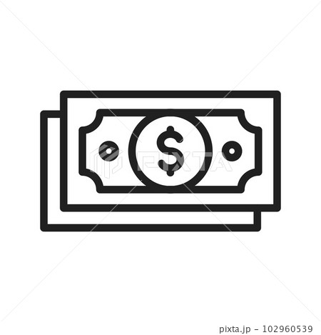 Dollar icon vector image. 102960539