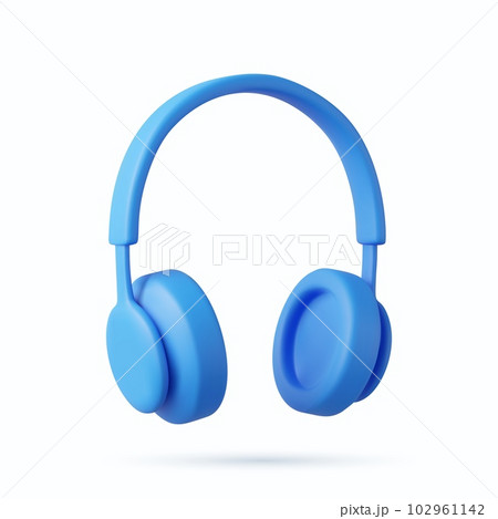 3d headphones isolated on white background. 102961142