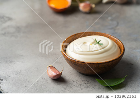 Homemade mayonnaise sauce 102962363