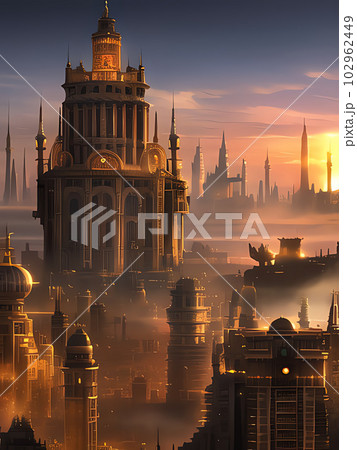 スチームパンクな世界、建物 102962449