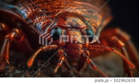 Macro image Bedbug, insects, forest dwellers, Generated AI Macro image Bedbug, insects, forest dwellers, Generated AI 102962638