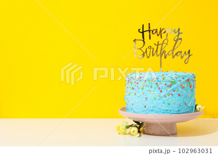 Concept of Happy Birthday, holiday Birthday cake Concept of Happy Birthday, holiday Birthday cake 102963031