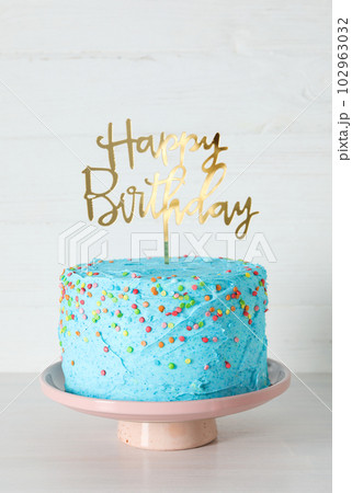 Concept of Happy Birthday, holiday Birthday cake Concept of Happy Birthday, holiday Birthday cake 102963032