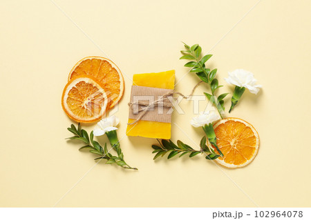 Concept of bath and skin care accessories - soap Concept of bath and skin care accessories - soap 102964078