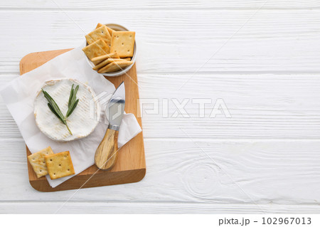 Concept of delicious French food - Camembert cheese 102967013
