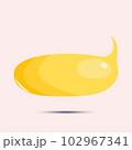 Cartoon speech bubble icon, isolated on a beige background. Emty text cloud for social media, comments or dialoges. Thought balloon illustration 102967341