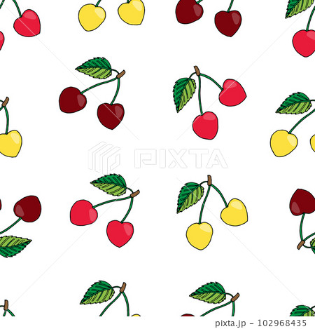 pattern of sweet cherries 102968435