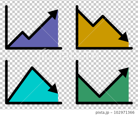 A simple line chart pattern with aggregated data 102971366