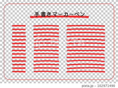 handwriting marker pen red 102971490