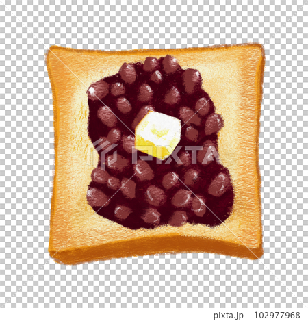 Ogura toast with butter 102977968
