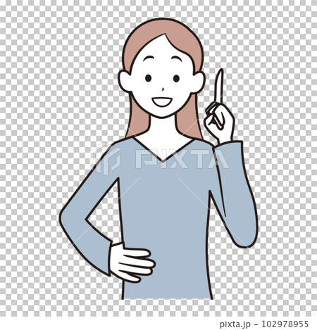 一個女人向上的插圖素材 一個女人向上的插圖素材 102978955