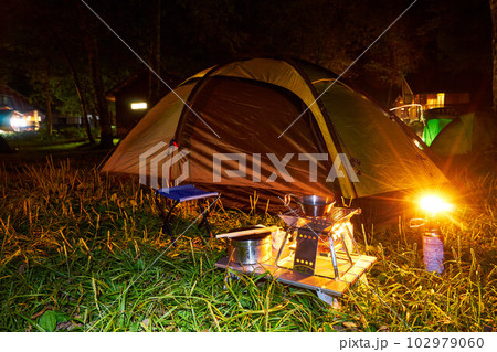 岐阜県 ソロキャンプの夜 岐阜県 ソロキャンプの夜 102979060