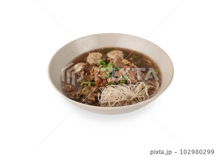 rice noodle soup with pork rice noodle soup with pork 102980299