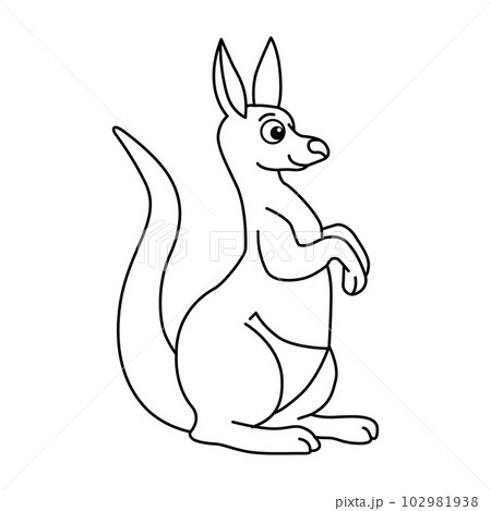 Kangaroo cartoon vector illustration 102981938