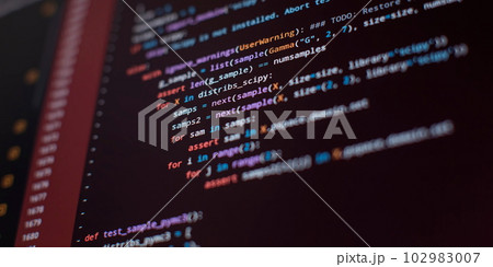 Computer script. Mobile app developer. Programmer developer screen. Computer script. Mobile app developer. Programmer developer screen. 102983007