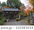 秋深い花山院山門 102983034