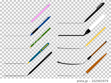 Underlining with various writing instruments Underlining with various writing instruments 102983979