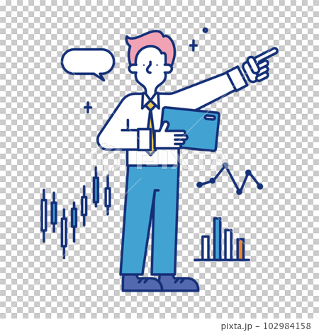 Illustration of a Man in a Quant Profession Illustration of a Man in a Quant Profession 102984158