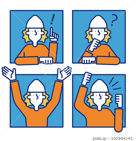 カジュアル男性のシンプルなアイコンセット(A) カジュアル男性のシンプルなアイコンセット(A) 102984243